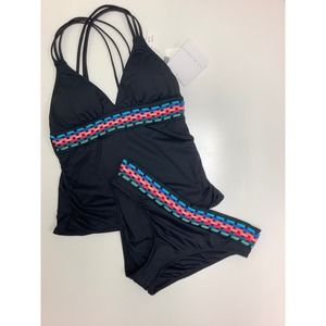 La Blanca  Black Tankini Size 6 NWT